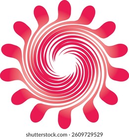 Radial Pattern Vector Sun Flower Abstract