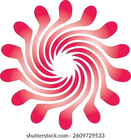 Radial Pattern Vector Sun Flower Abstract