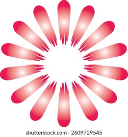 Radial Pattern Vector Sun Flower Abstract