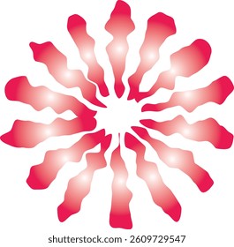 Radial Pattern Vector Sun Flower Abstract