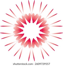 Radial Pattern Vector Sun Flower Abstract