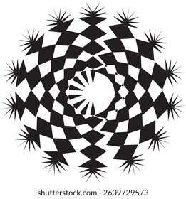 Radial Pattern Vector Sun Flower Abstract