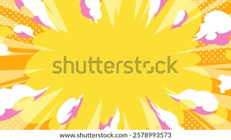 Radial pop smoke effect background illustration_16:9