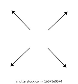 Radial, radiating arrows 