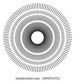 Radial, radiating beams, rays starburst, sunburst lines. Circular burst, firework, blast or explosion effect. Concentric, converging array sparkle effect. Irregular, dashed stripes