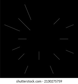 Radial, radiating circular, concentric lines vector element