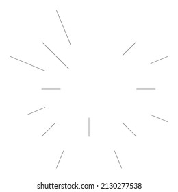 Elemento vectorial de líneas concéntricas, radiante y circular