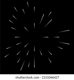 Radial, radiating circular, concentric lines vector element