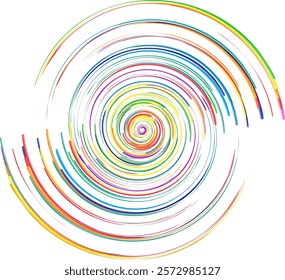 Radial, radiating, concentric lines with rotation effect