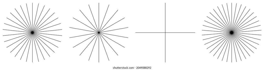 Radial, Radiating, Converging Lines. Circular Lines Geometric Element