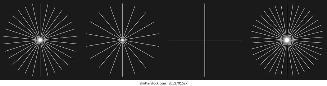 Radial, Radiating, Converging Lines. Circular Lines Geometric Element