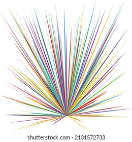 Radial, radiating dynamic rays, beams lines. Starburst, sunburst element. Gloss, shine effect. Gleam, glitter, glint, glare design