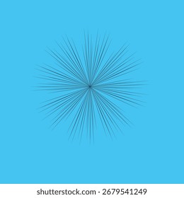 Radial radiating dynamic rays shine effect sunburst element vector design