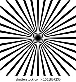 Radial, radiating lines abstract circular illustration in square format