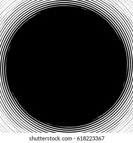 Radial, radiating lines abstract element. Circular pattern of rays, beams. Ripple effect. Vector illustration.
