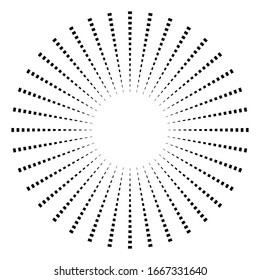 Radial - radiating lines burst element Circular, concentric lines