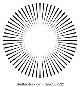 Radial - radiating lines burst element 