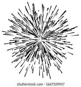 radial / radiating lines burst, explosion, blast effect