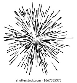 radial / radiating lines burst, explosion, blast effect