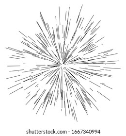 radial / radiating lines burst, explosion, blast effect
