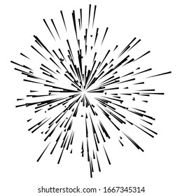 radial / radiating lines burst, explosion, blast effect