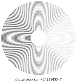 Radial, radiating lines element. circular, concentric circle lines, abstract circle art lines, pattern art line in circle