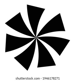 Radial, radiating lines element. Converging, conflux stripes design element