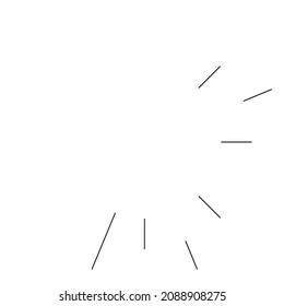 Radial, radiating lines. Gleam, glitter, flash and flare effect. Starburst, sunburst blast, emission design element