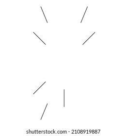 Radial, radiating lines. Gleam, glitter, flash and flare effect. Starburst, sunburst blast, emission design element