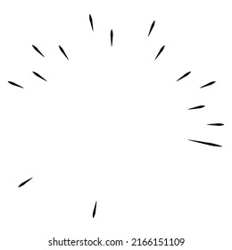 Radial, radiating lines. Gleam, glitter, flash and flare effect. Starburst, sunburst blast, emission design element