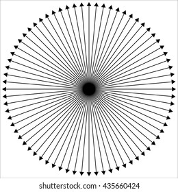 Radial - radiating lines outwards from center point