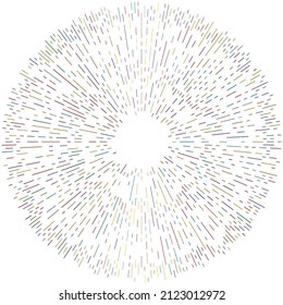 Radial, radiating lines. Radiation, explosion, twinkle, glare and glint effect. Abstract blast, aurora, aura effect design