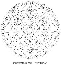 Radial, radiating lines. Radiation, explosion, twinkle, glare and glint effect. Abstract blast, aurora, aura effect design