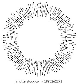 Radial, radiating lines, stripes abstract element for explosion, burst, spread theme