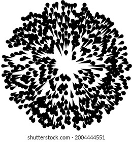 Radial, radiating lines, stripes abstract element for explosion, burst, spread theme