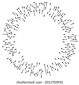 Radial, radiating lines, stripes abstract element for explosion, burst, spread theme