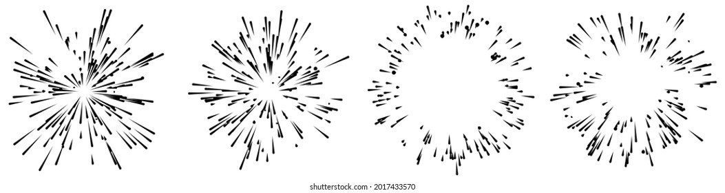 Radial, Strahlungslinien, abstraktes Streifen-Element für Explosionen, Bersten, Spread-Thema