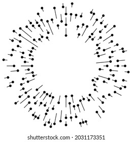 Radial, radiating lines, stripes abstract element for explosion, burst, spread theme