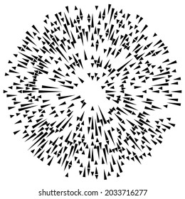 Radial, radiating lines, stripes abstract element for explosion, burst, spread theme