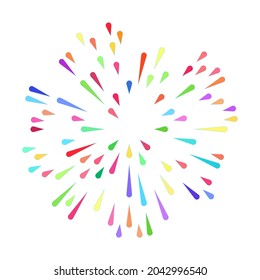 Radial, radiating lines, stripes abstract element for explosion, burst, spread theme