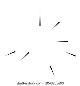 Radial, radiating lines, stripes abstract element for explosion, burst, spread theme