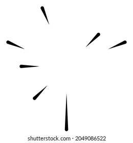 Radial, radiating lines, stripes abstract element for explosion, burst, spread theme
