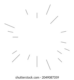 Radial, radiating lines, stripes abstract element for explosion, burst, spread theme