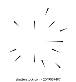 Radial, líneas radiantes, rayas, elemento abstracto para explosión, ráfaga, tema de propagación