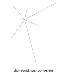 Radial, radiating lines, stripes abstract element for explosion, burst, spread theme