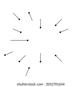 Radial, radiating lines, stripes abstract element for explosion, burst, spread theme