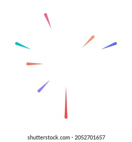 Radial, radiating lines, stripes abstract element for explosion, burst, spread theme