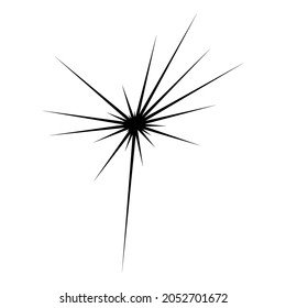 Radial, radiating lines, stripes abstract element for explosion, burst, spread theme