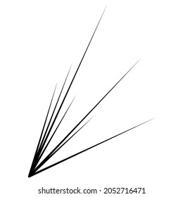 Radial, radiating lines, stripes abstract element for explosion, burst, spread theme