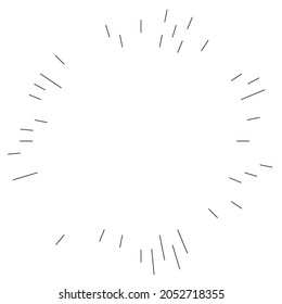 Radial, radiating lines, stripes abstract element for explosion, burst, spread theme